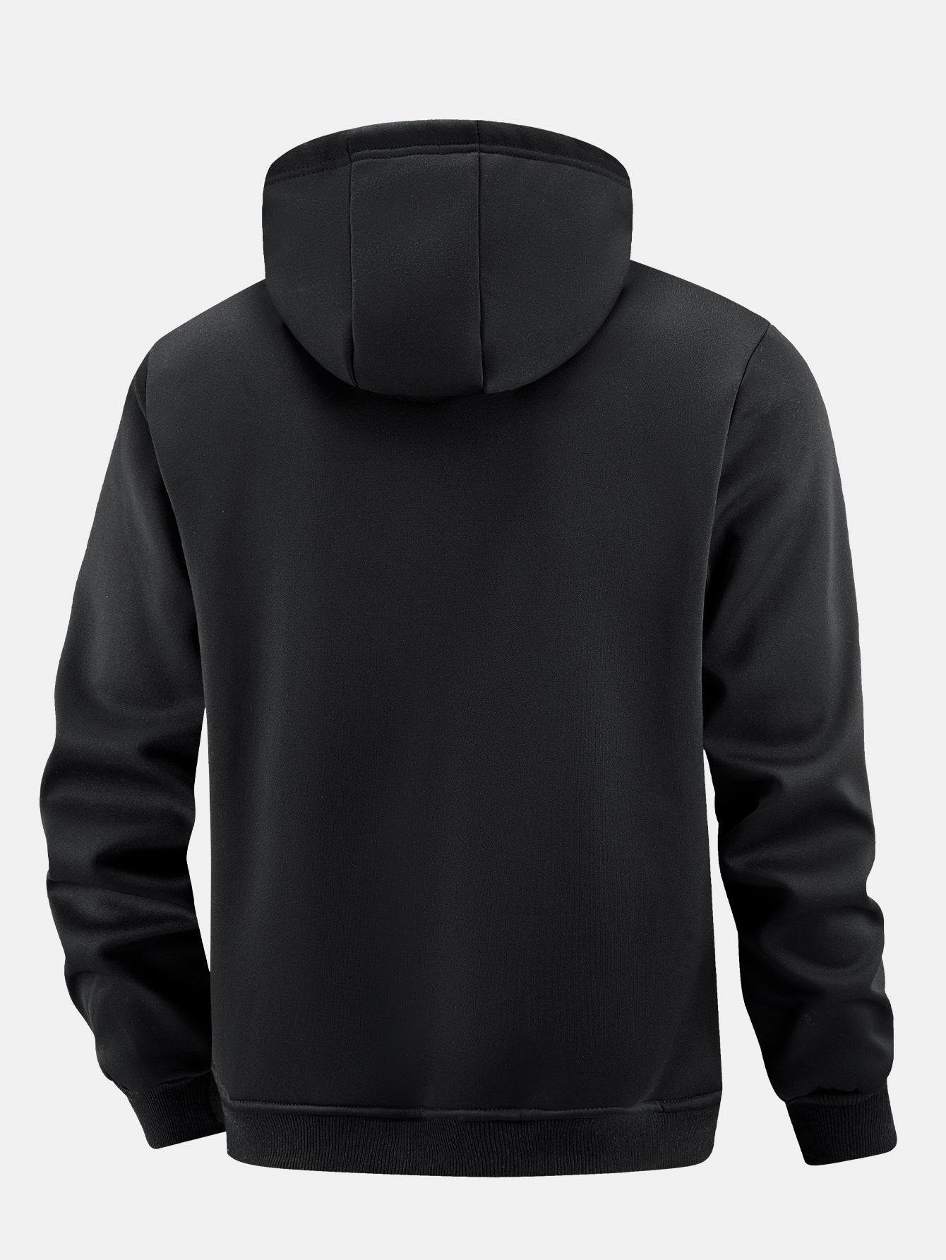 Teddy gefütterter Kapuzenpullover mit Reißverschlusstasche