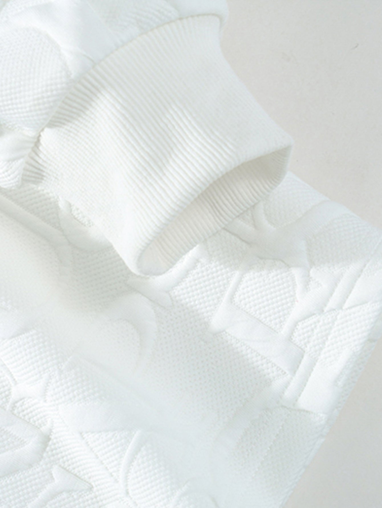 V-Neck T-Shirt with Jacquard Letter Design