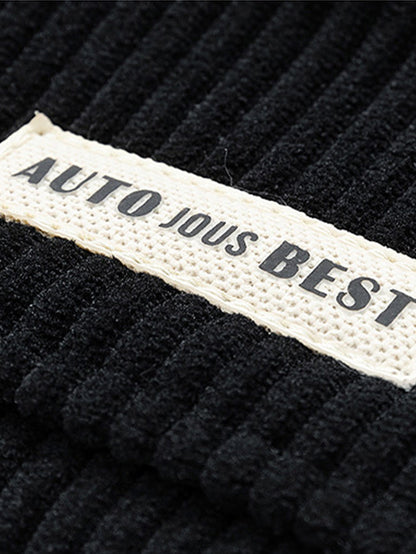 Knopf-Cordjacke mit kuscheligem Teddyfutter