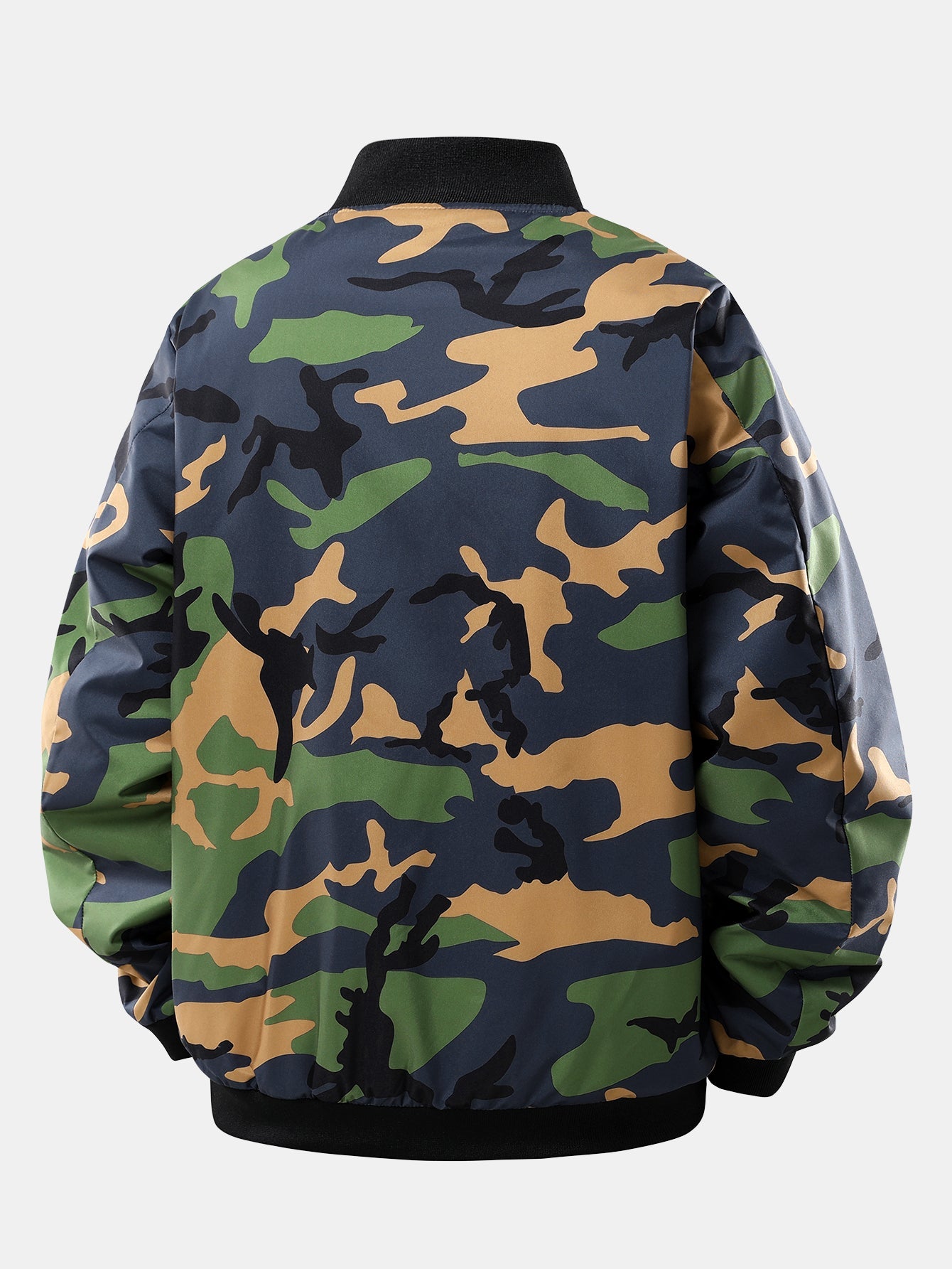 Camouflage Reißverschlussjacke mit Teddy-Futter