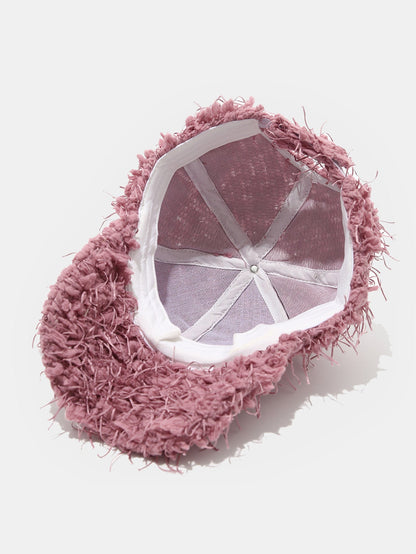 Einfarbige Plüsch Baseballmütze für Herbst und Winter - Warm und Modisch