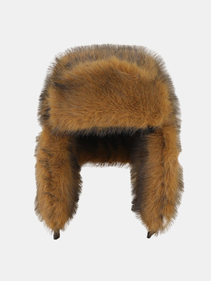 Zweifarbiger dicker thermisch gefütterter winddichter modischer lässiger Trapper-Hut