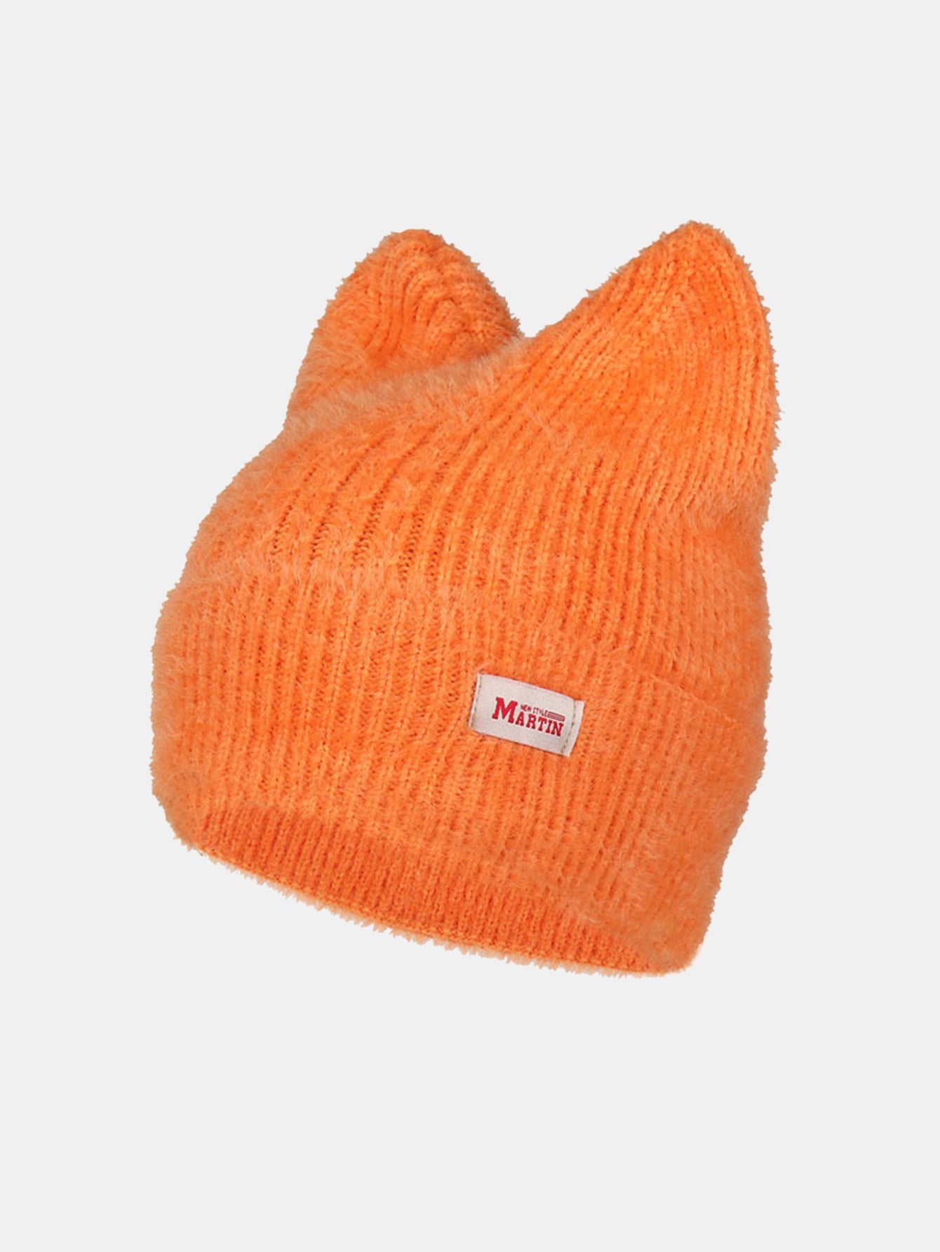 Unisex Plüschmütze mit elastischem, gestricktem Stoff in Katzenohrform