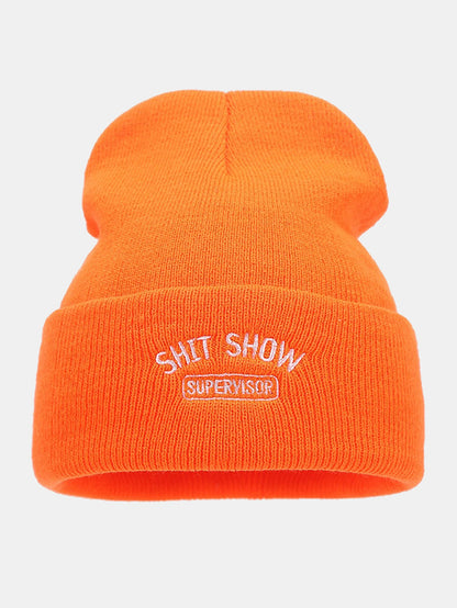 Shit Show Muster Strickmütze