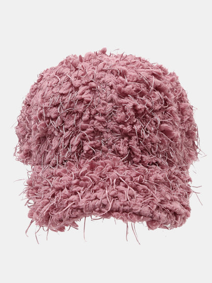 Einfarbige Herbst- und Winterplüsch Mode Baseballmütze Dick Warm Einfach