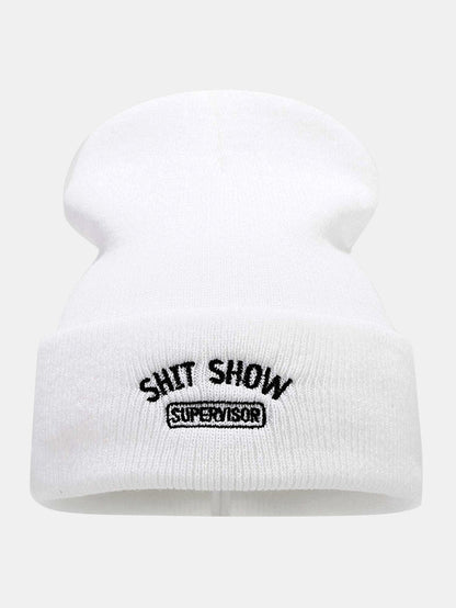 Shit Show Muster Strickmütze