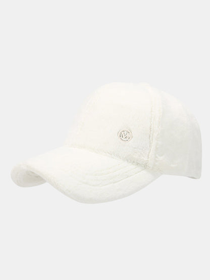 M Etikett Einfarbige Warme Plüsch Baseballmütze