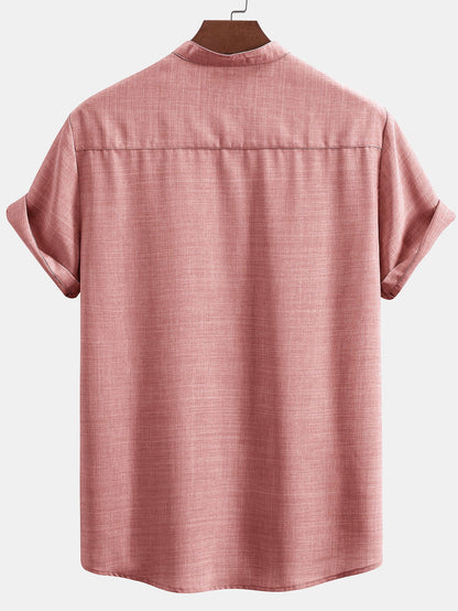 Kurzes Stehkragenhemd