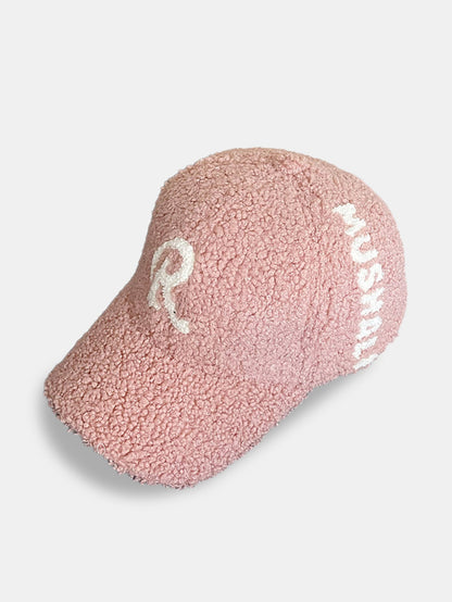 Bestickte R Plüsch Baseballkappe - Warme Dekoration