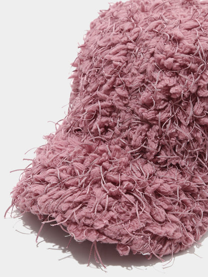 Einfarbige Herbst- und Winterplüsch Mode Baseballmütze Dick Warm Einfach