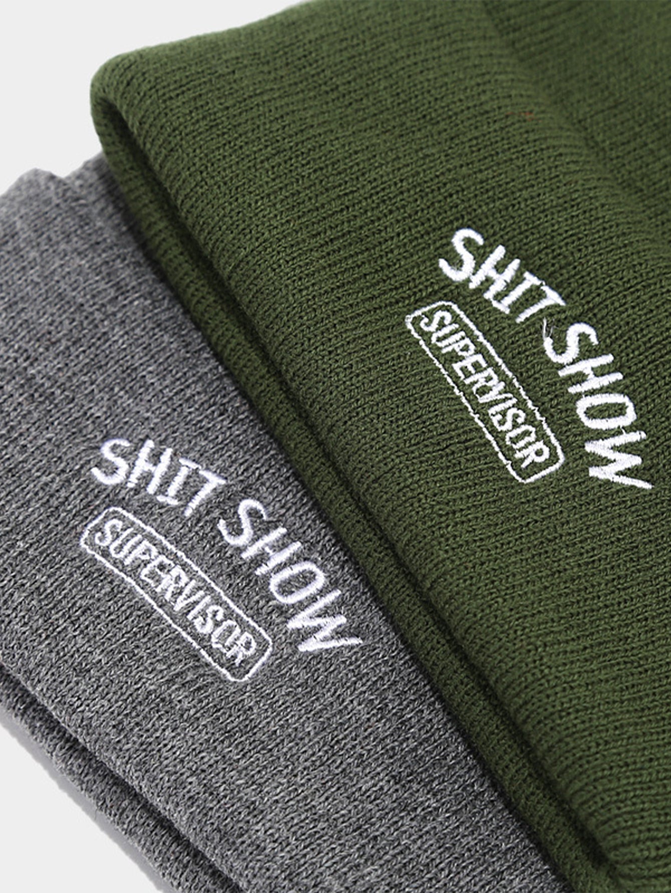 Shit Show Muster Strickmütze