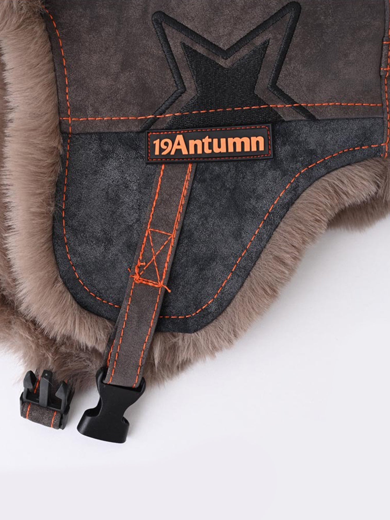 Vintage Leder Plus Samt Warme Fliegerkappe