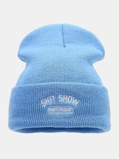 Shit Show Muster Strickmütze