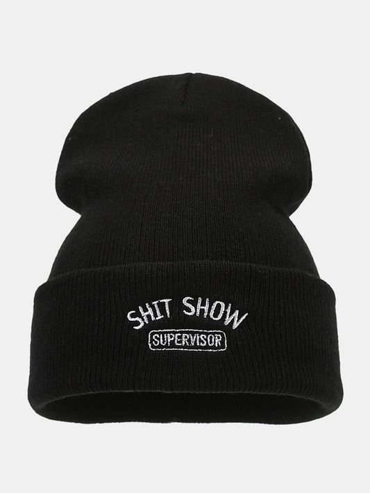 Shit Show Muster Strickmütze