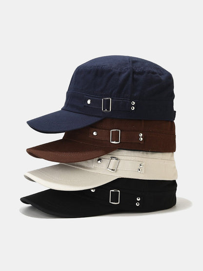 Baseballkappe mit flachem Schirm und seitlichem Verschluss