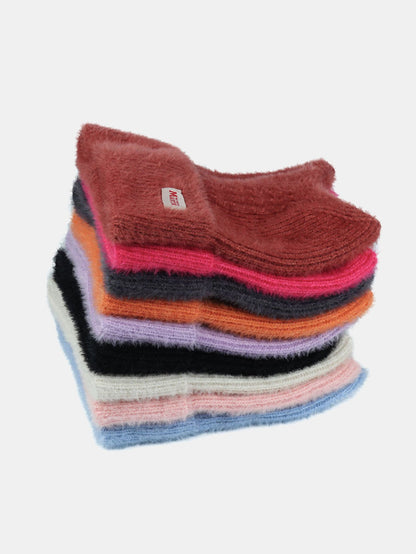 Unisex Katzenohr Plüschmütze aus elastischem Strickstoff