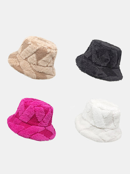 Kontrast Farbe Steppung Plüsch Warm Eimerhut