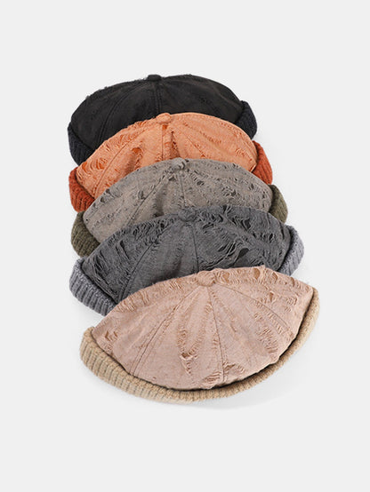 Geteilte Retro Gestrickte Warme Mütze