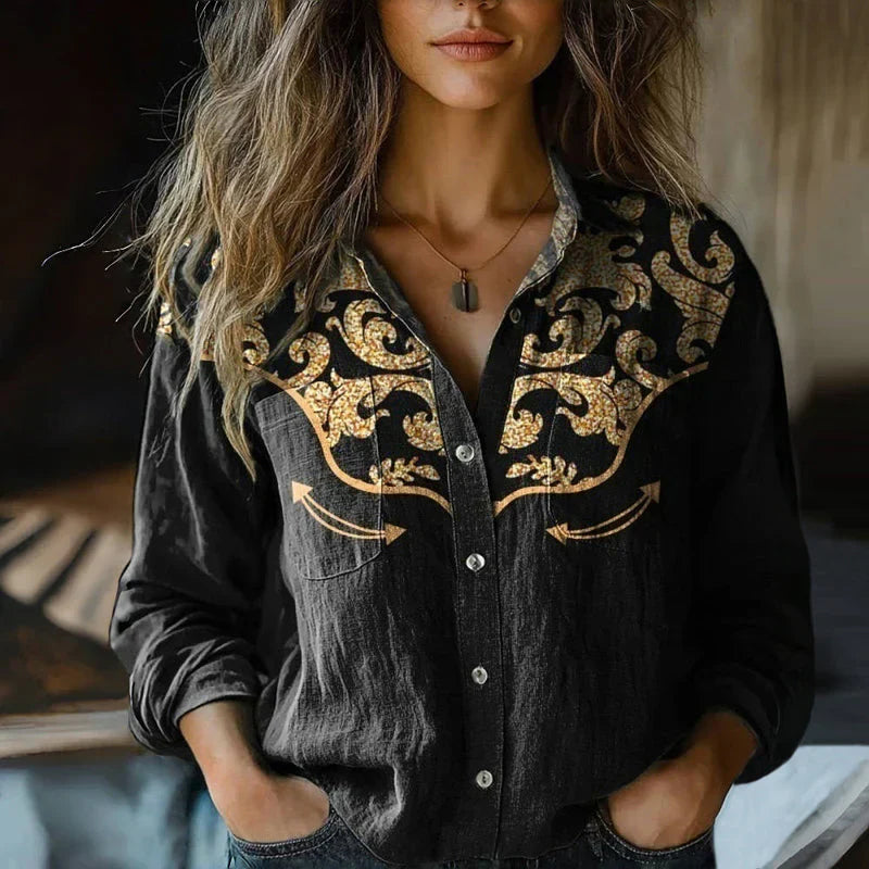 MAREILE I VINTAGE-LANGARM-BLUSE