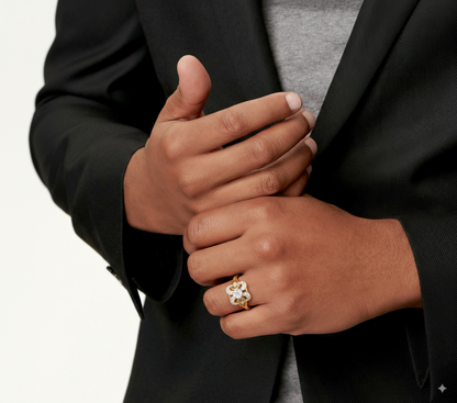 Vintage Goldring mit Zirkonia