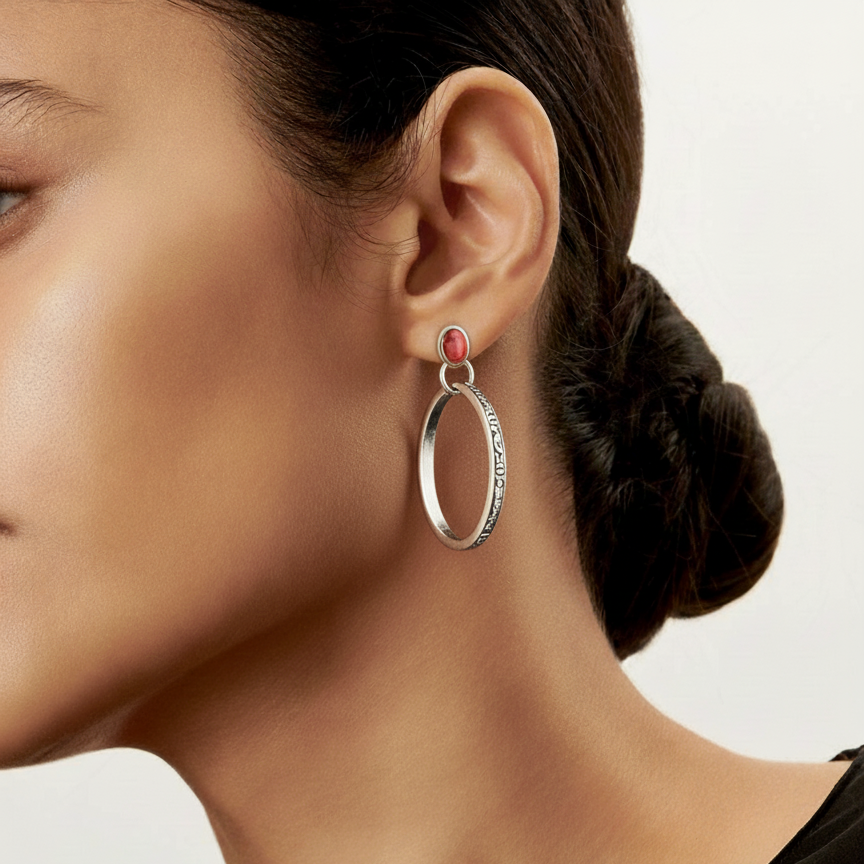 Vintage Boho Onyx Ohrringe