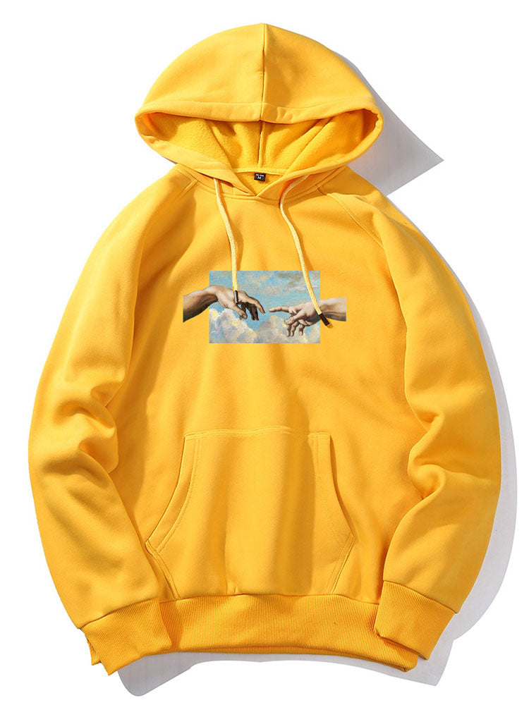 Adam's Creation Art Print Hoodie
