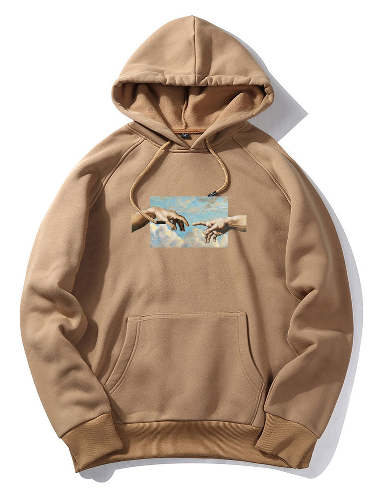 Adam's Creation Art Print Hoodie