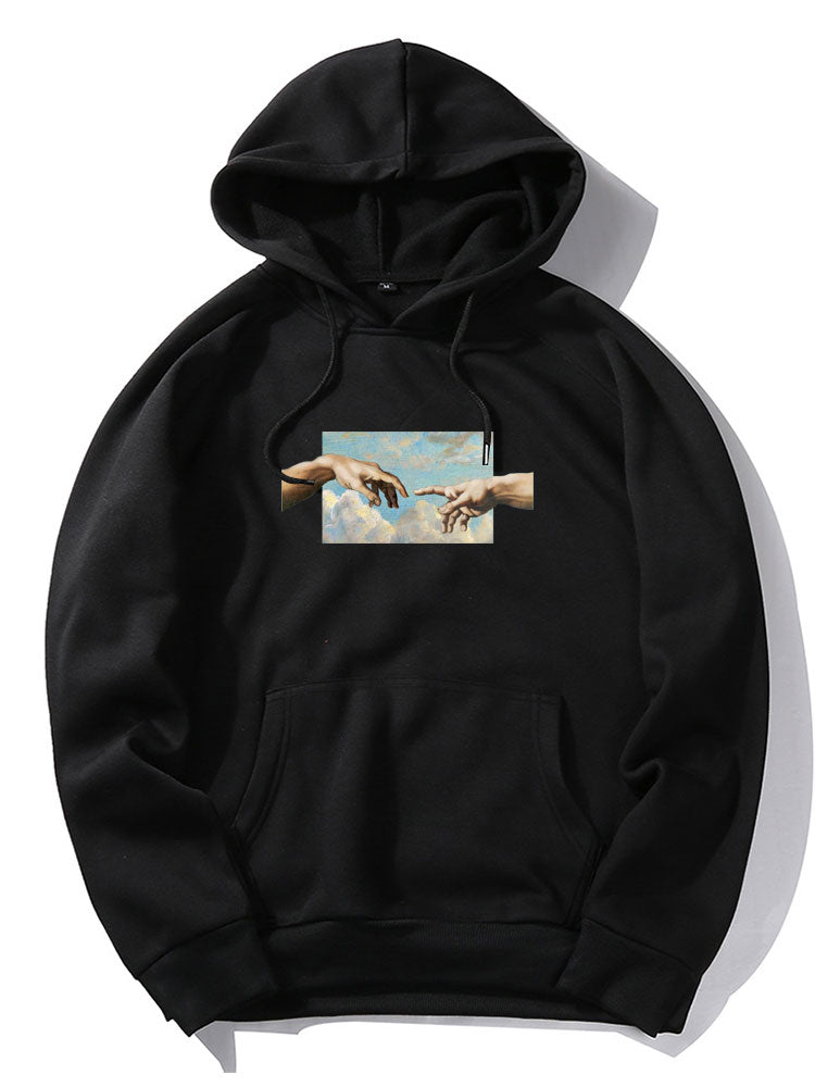 Adam's Creation Art Print Hoodie