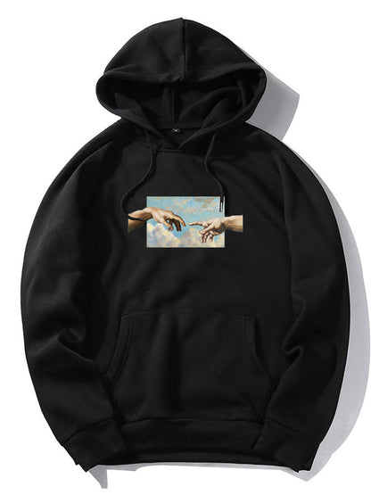 Adam's Creation Art Print Hoodie