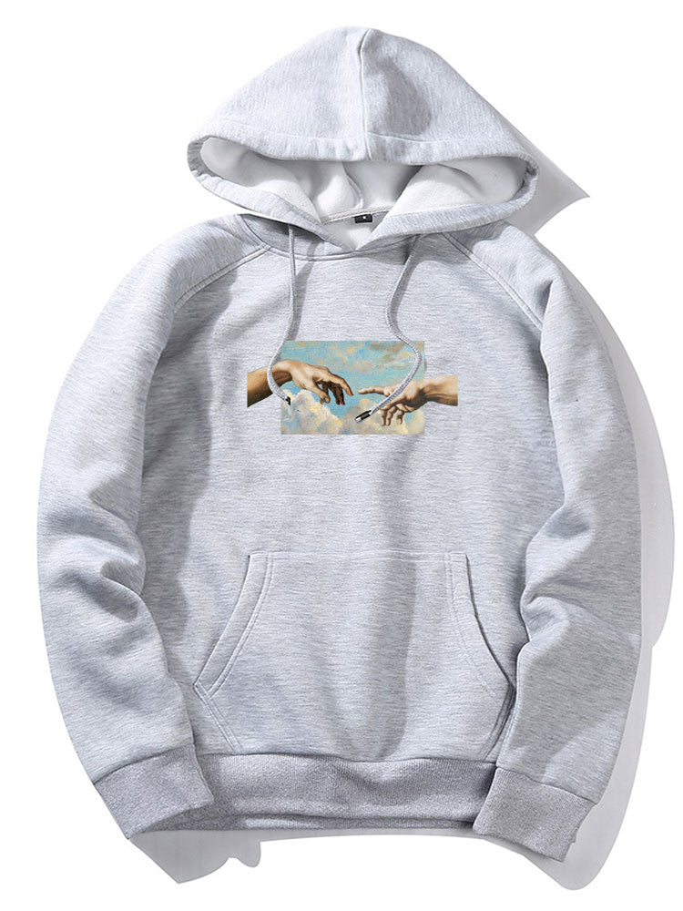 Adam's Creation Art Print Hoodie