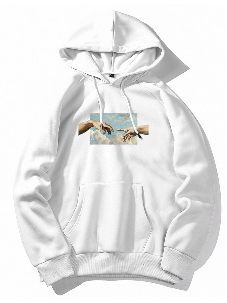 Adam's Creation Art Print Hoodie