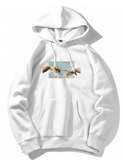 Adam's Creation Art Print Hoodie