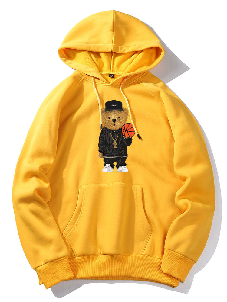 Basketball Bear Graphic Hoodie