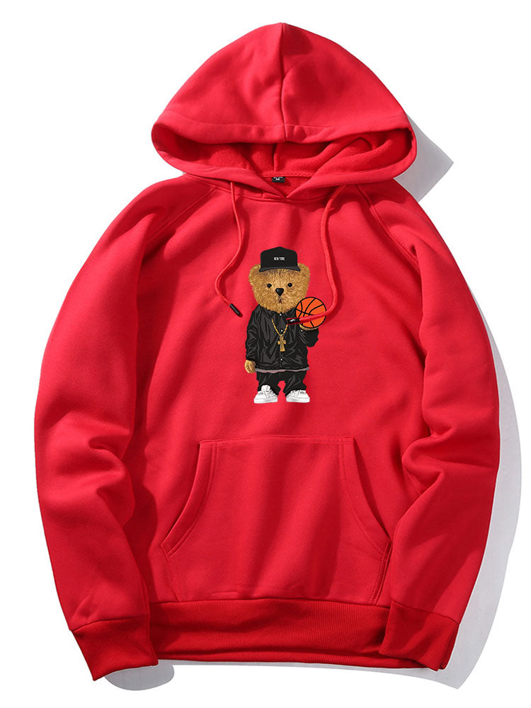 Basketball Bear Graphic Hoodie