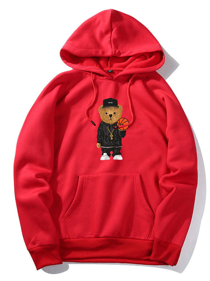 Basketball Bear Graphic Hoodie