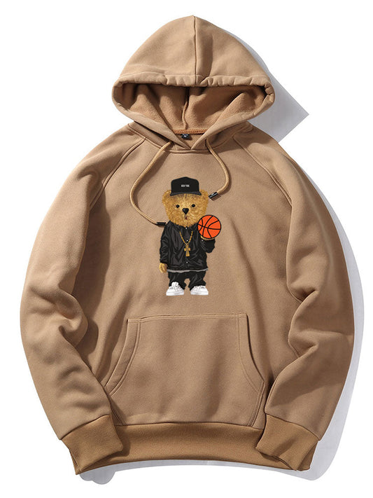 Basketball Bear Graphic Hoodie