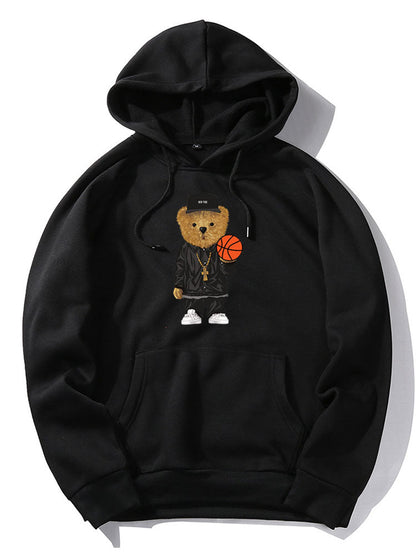 Basketball Bear Graphic Hoodie