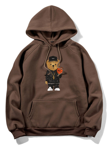 Basketball Bear Graphic Hoodie