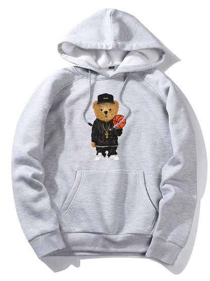 Basketball Bear Graphic Hoodie