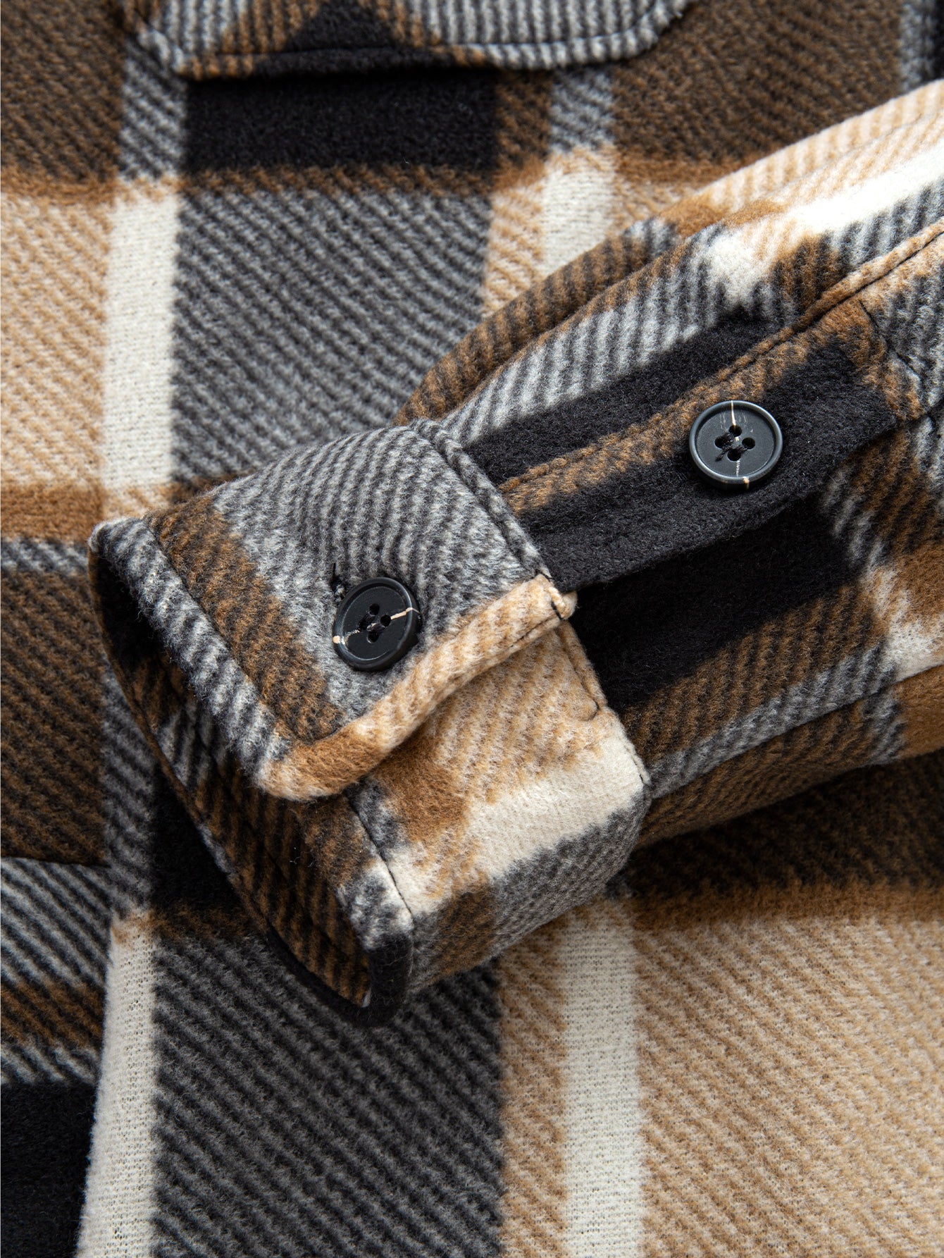 Flanell Fleece Gefüttertes Reißverschluss Kapuzenhemd