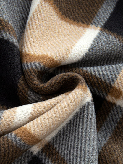 Flanell Fleece Gefüttertes Reißverschluss Kapuzenhemd