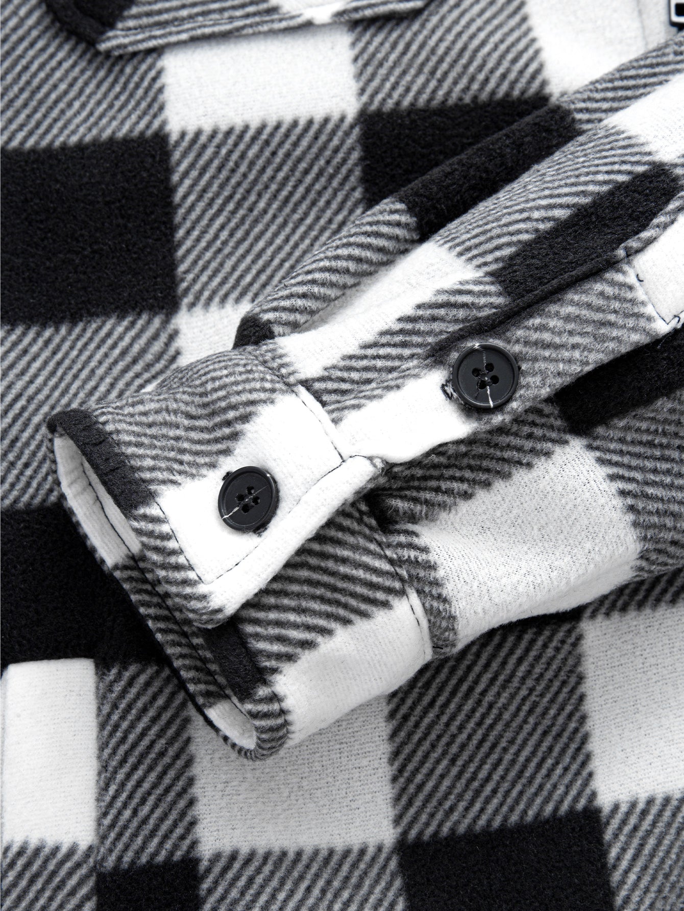 Gefüttertes Kapuzenhemd aus Flanell-Fleece mit Reißverschluss