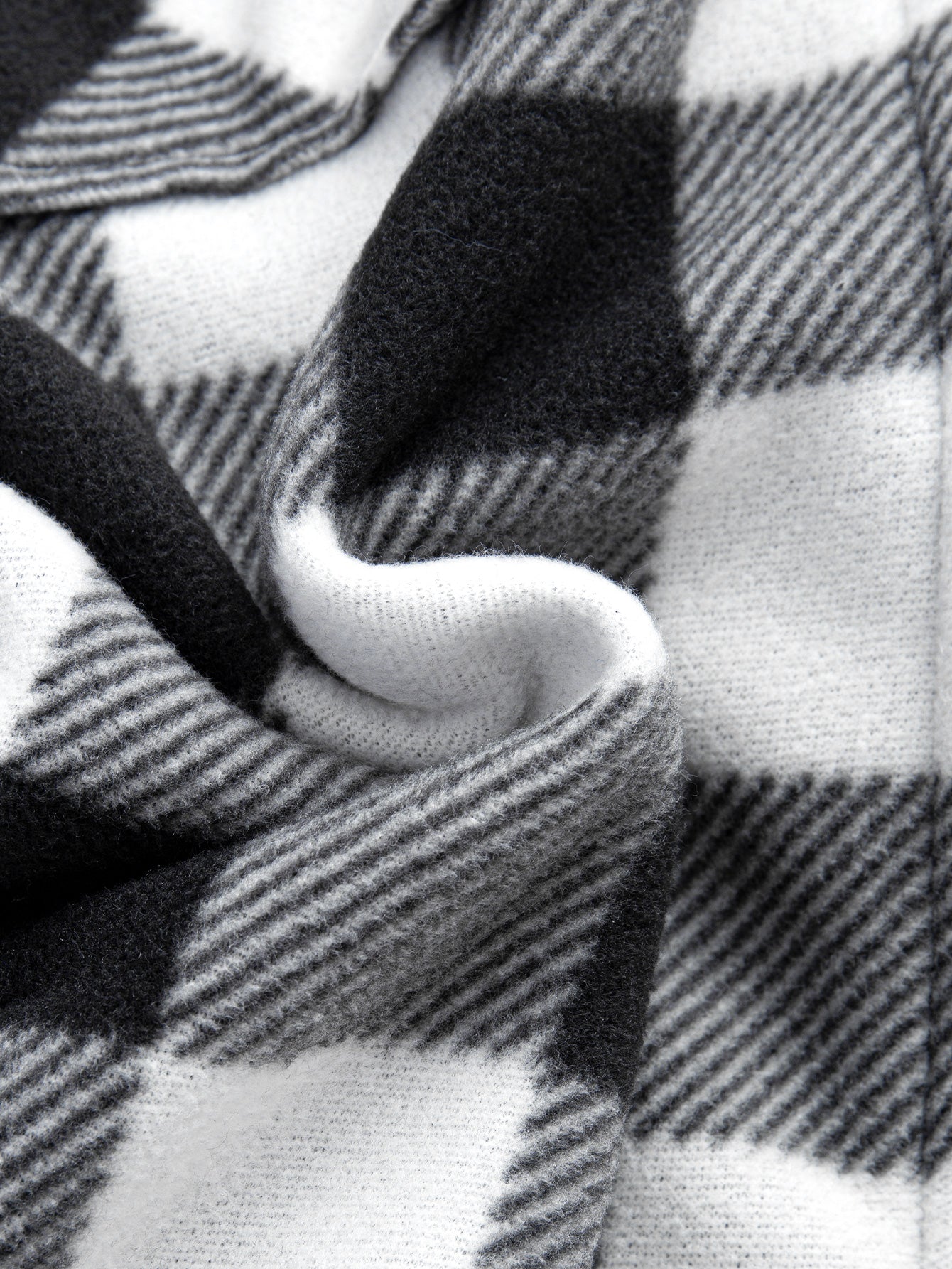 Gefüttertes Kapuzenhemd aus Flanell-Fleece mit Reißverschluss