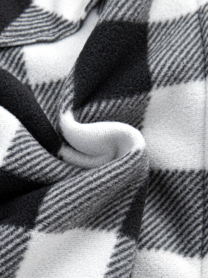 Gefüttertes Kapuzenhemd aus Flanell-Fleece mit Reißverschluss