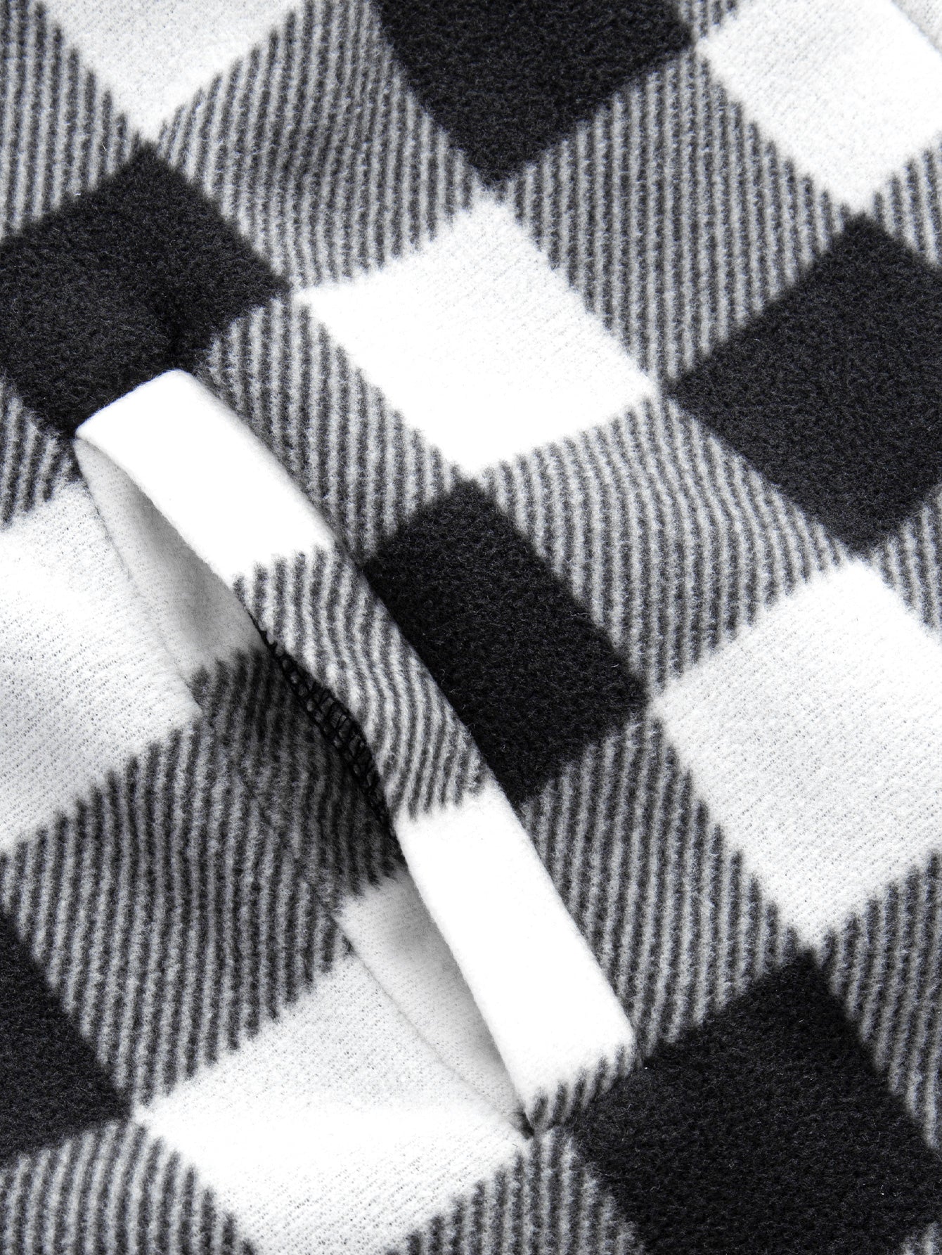 Flanell Fleece Gefüttertes Reißverschluss Kapuzenhemd