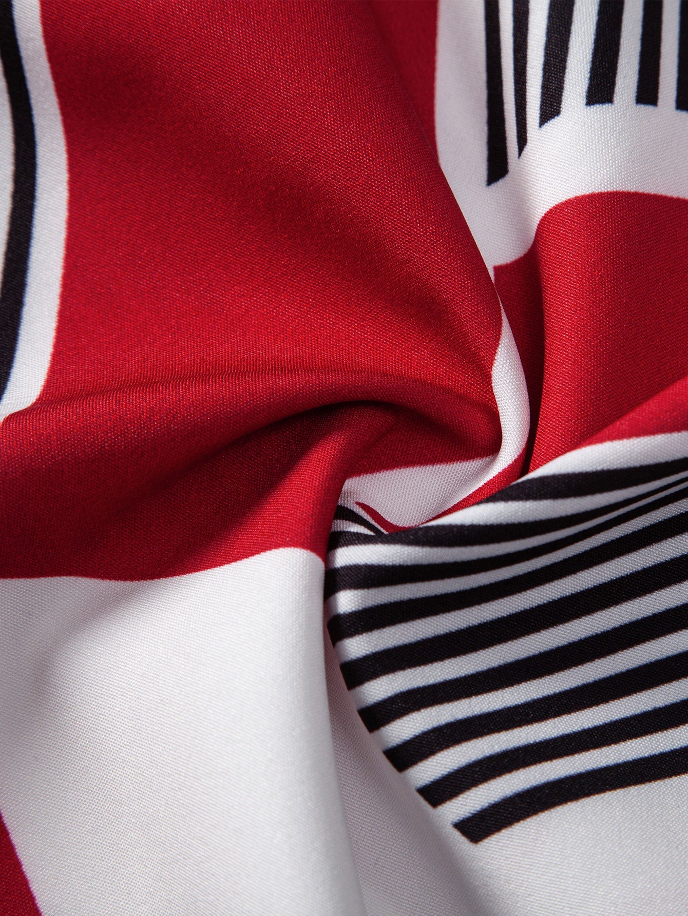 Geometrisches Farbblock Druck Hemd mit Knopfverschluss