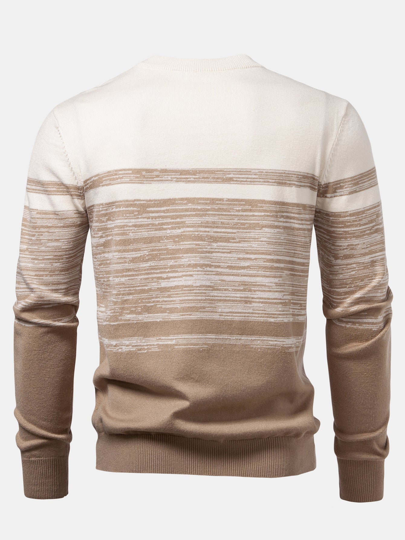 Pullover mit Rundhalsausschnitt und horizontalem Streifen-Design