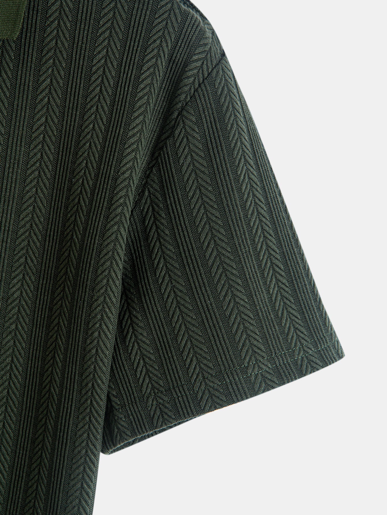 Strukturiertes Polo mit Reißverschluss