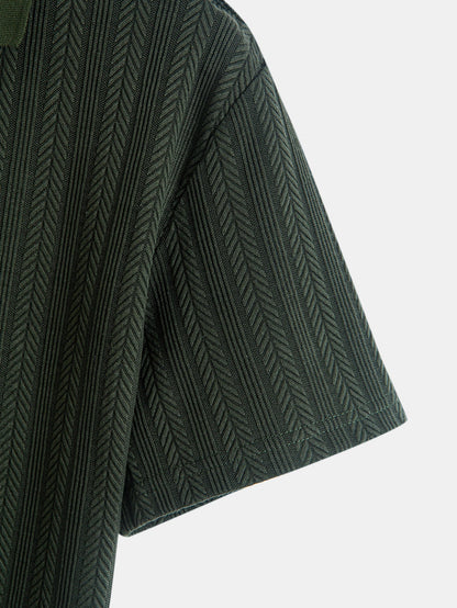 Strukturiertes Polo mit Reißverschluss