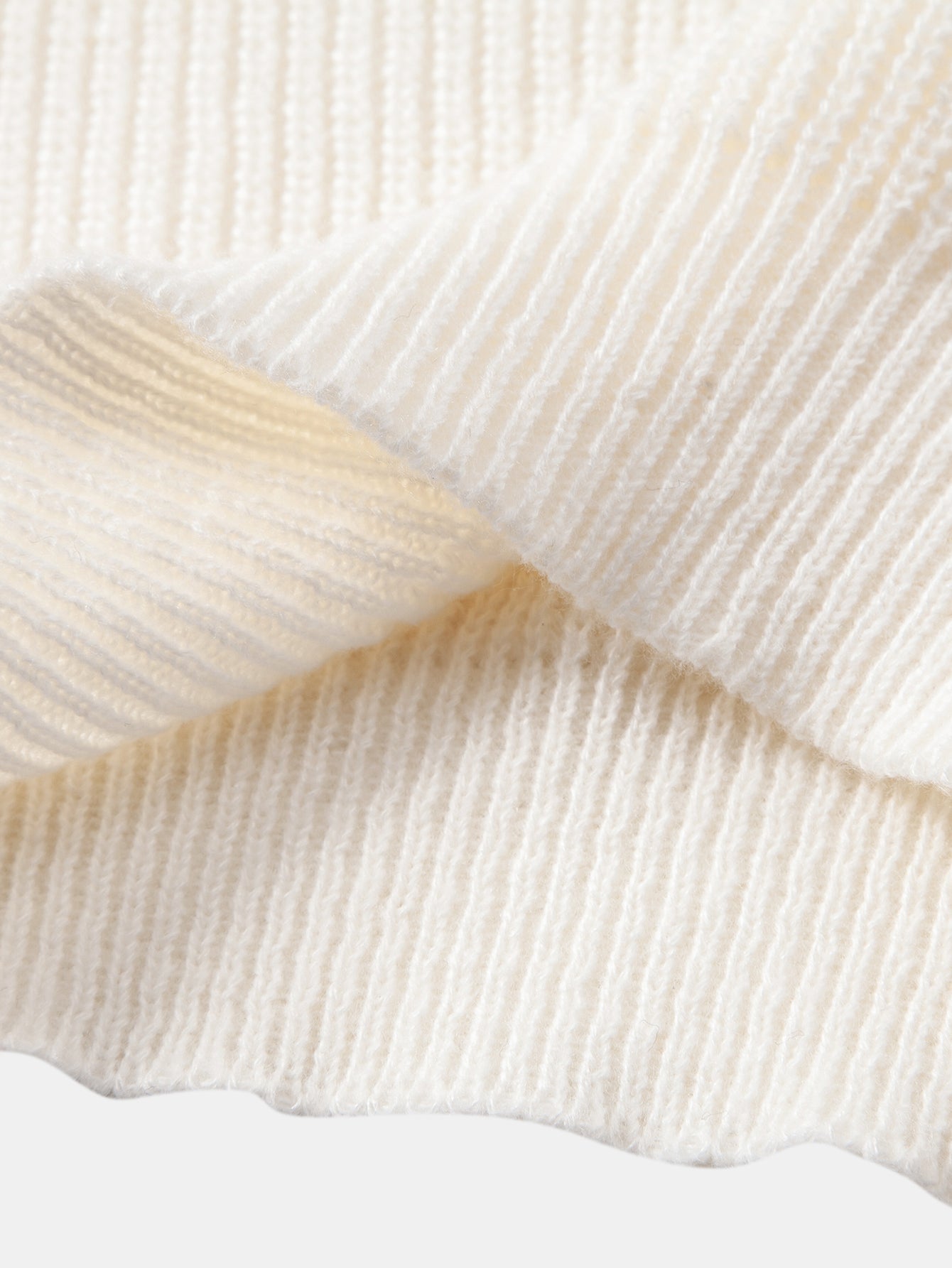 Langärmliges strukturiertes Strick-Polohemd